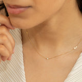 Diamond Gold Initial Necklace