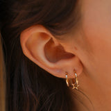 Solid Gold Earring Stack