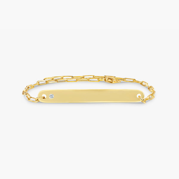 Paperclip Engravable ID Name Bracelet - SARAH ELISE