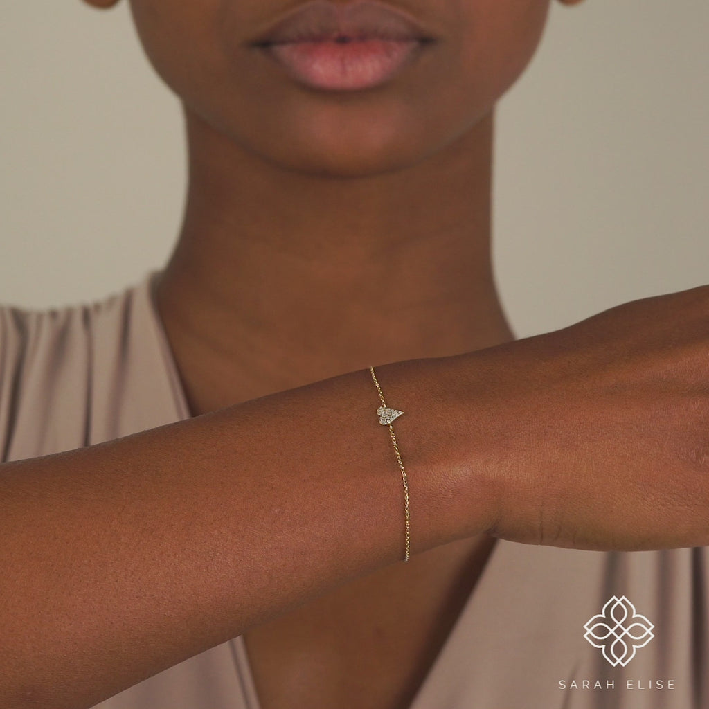 Petite Diamond Heart Bracelet