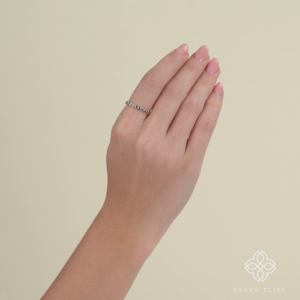 Handmade Bezel Sapphire Stacking Ring