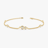 Bezel Diamond Station Bracelet