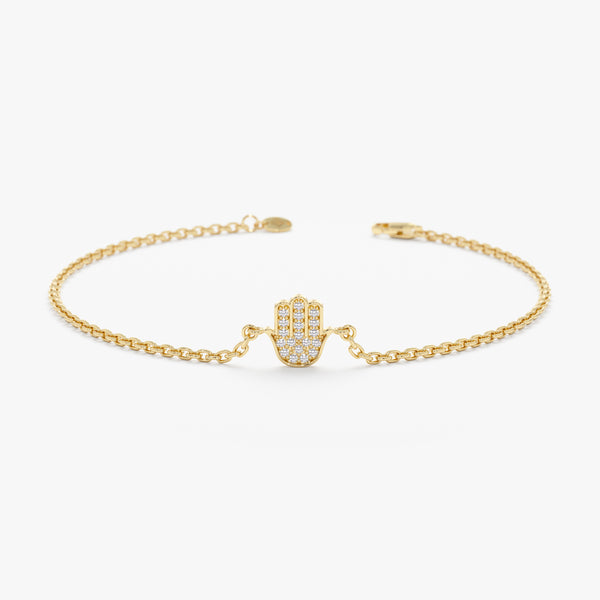 Petite Diamond Hamsa Bracelet