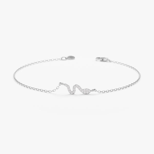 White Gold Diamond Snake Bracelet