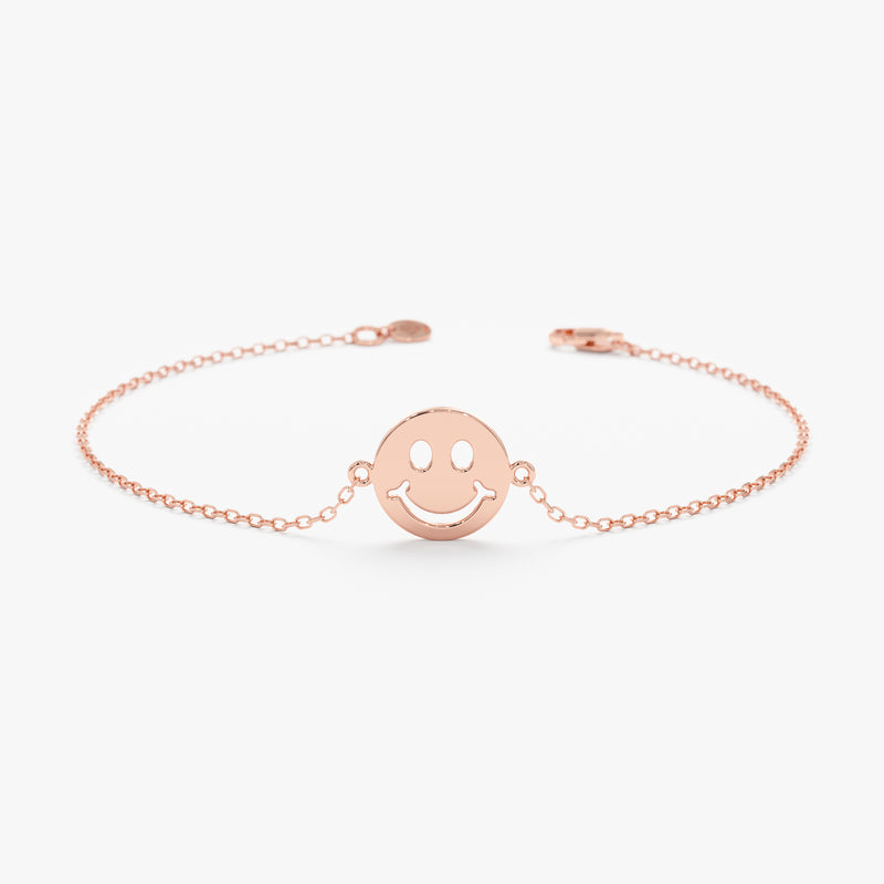 Rose Gold Smiley Face Bracelet