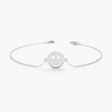 White Gold Smiley Face Bracelet