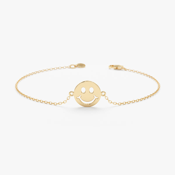 Yellow Gold Smiley Face Bracelet