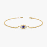 Diamond Sapphire Evil Eye Bracelet