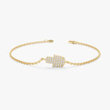 Diamond Pave Hamsa Bracelet