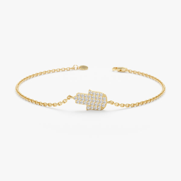 Diamond Pave Hamsa Bracelet