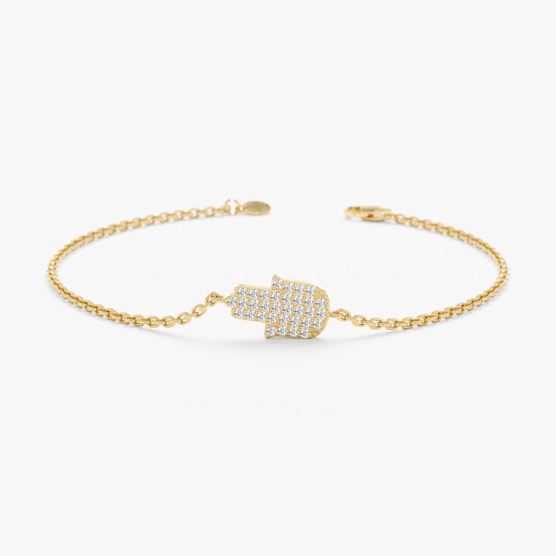 Diamond Pave Hamsa Bracelet