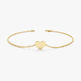 Mini Solid Gold Heart Bracelet