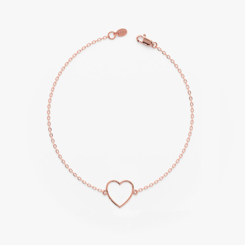 Rose Gold Open Heart Bracelet