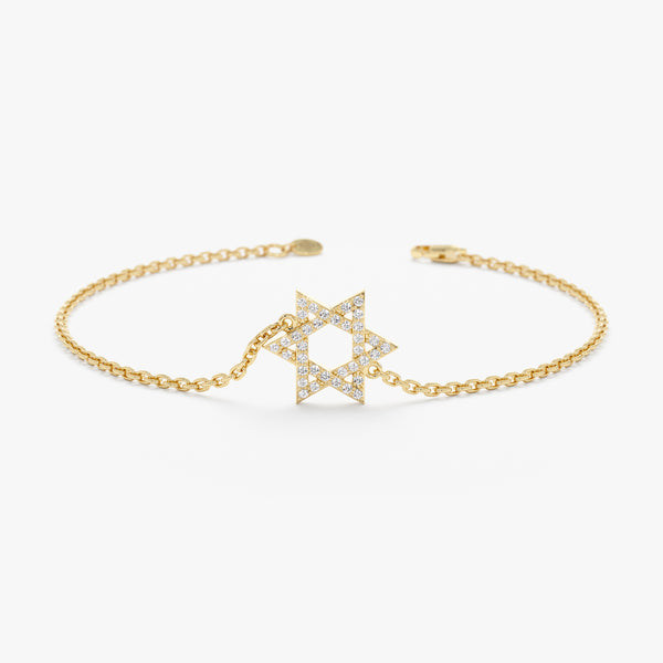 Diamond Star of David Bracelet