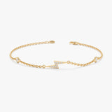 Bezel Diamond Lightning Bracelet