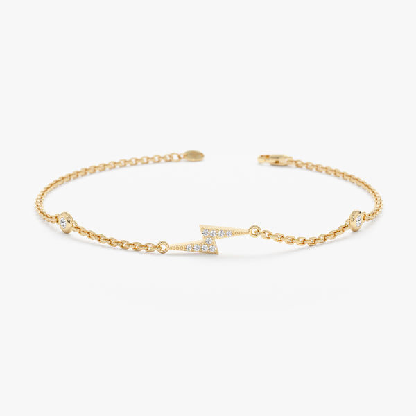 Bezel Diamond Lightning Bracelet