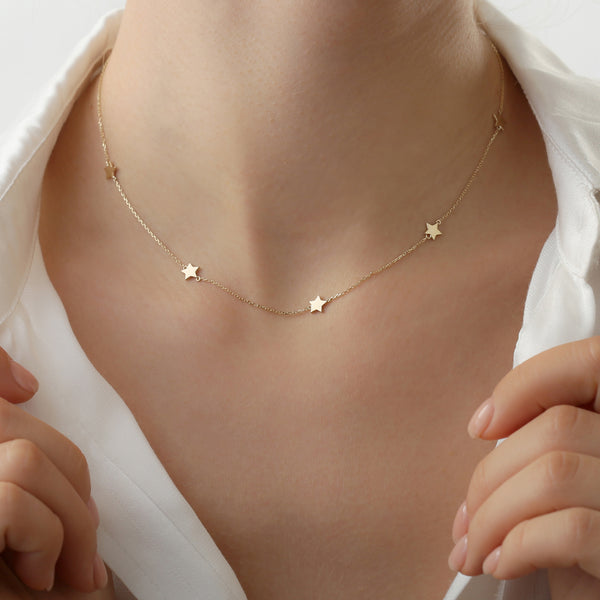 multi star necklace