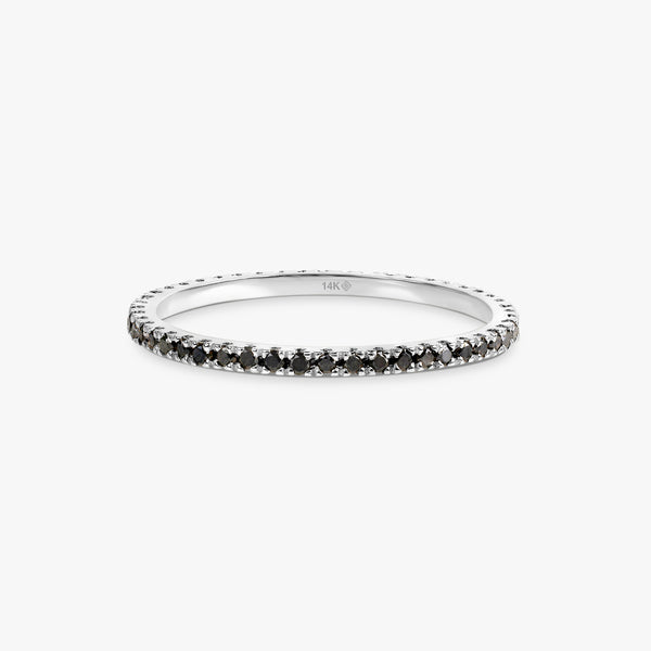White Gold Black Diamond Eternity