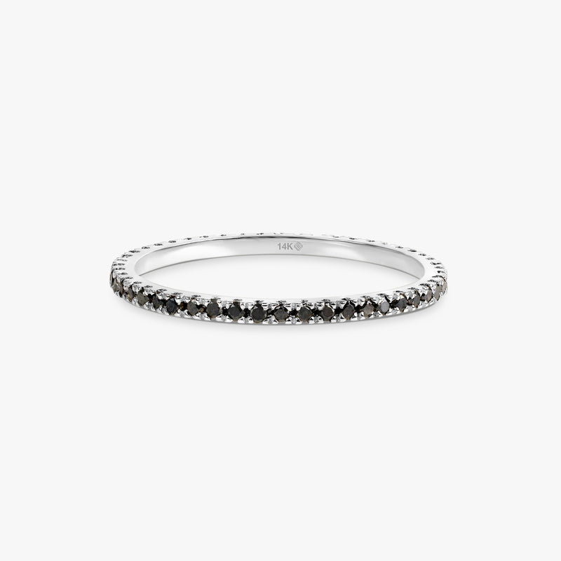 White Gold Black Diamond Eternity