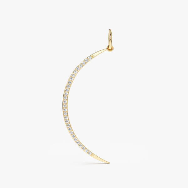 Diamond Crescent Necklace Charm