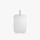White Gold Engravable Charm