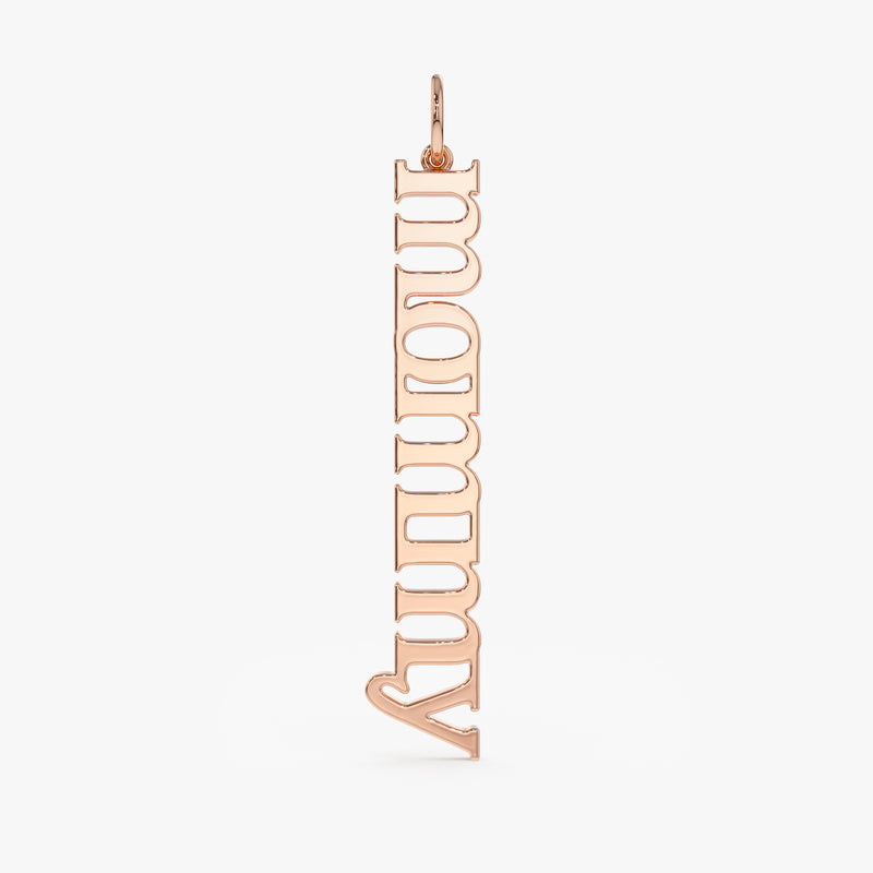 Rose Gold Name Necklace Charm