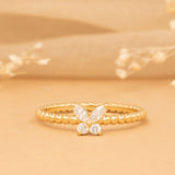 Solid Gold Natural Diamond Ring