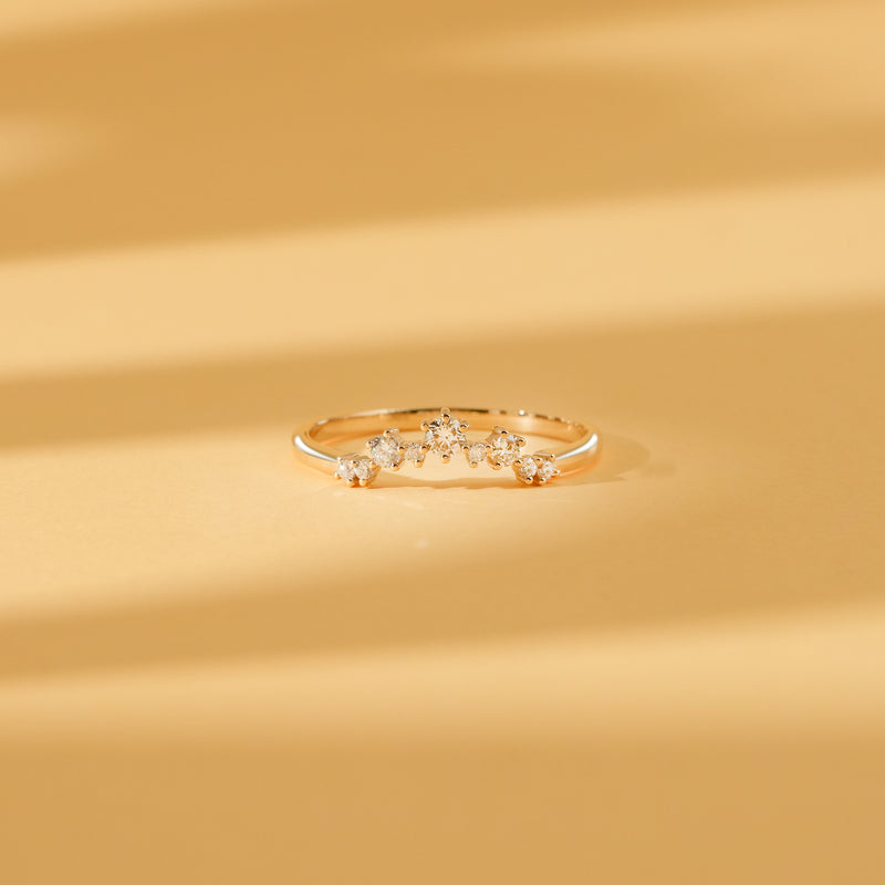 nest ring with diamonds
