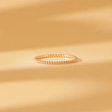 solid gold stackable ball ring
