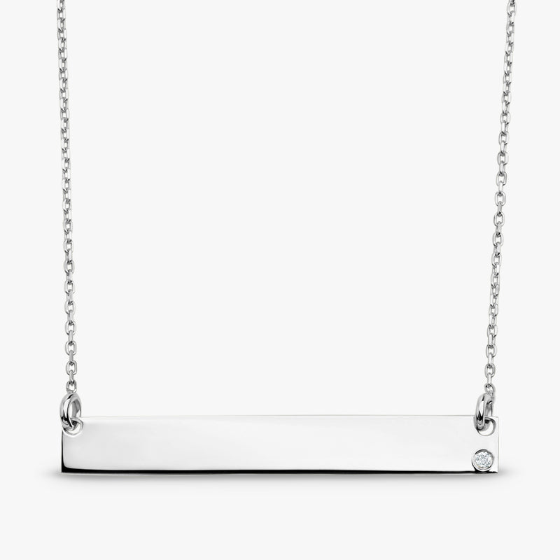 White gold custom necklace