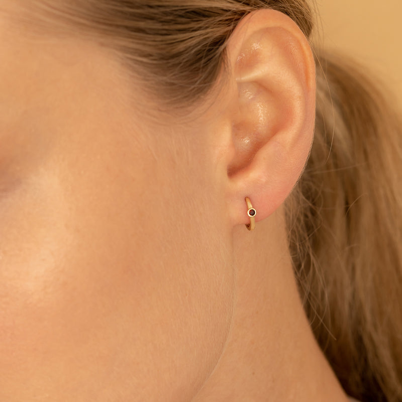 January Birthstone Garnet Earrings
