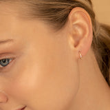 Bezel Setting Tourmaline October Huggies