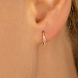 Minimalist Handmade Tourmaline Huggies