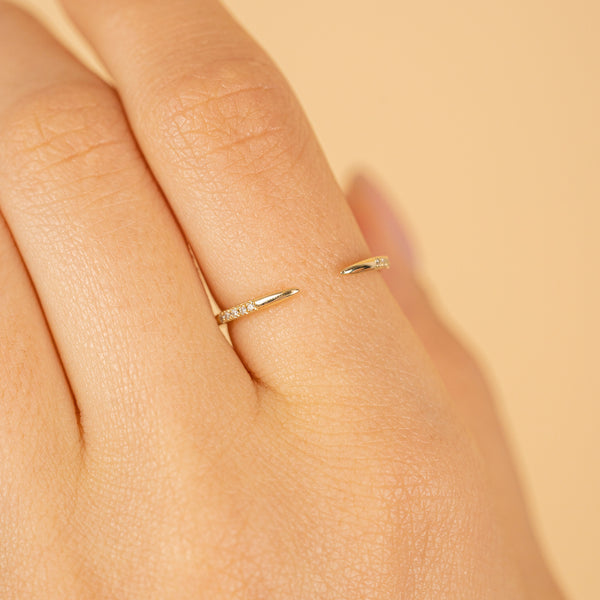 Petite Diamond Engagement Stacking Ring