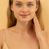 Multi diamond star necklace