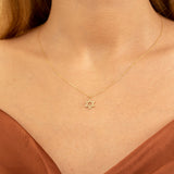 pave diamond jewish star