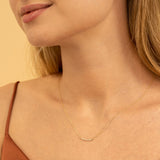 Dainty Diamond Bar Necklace