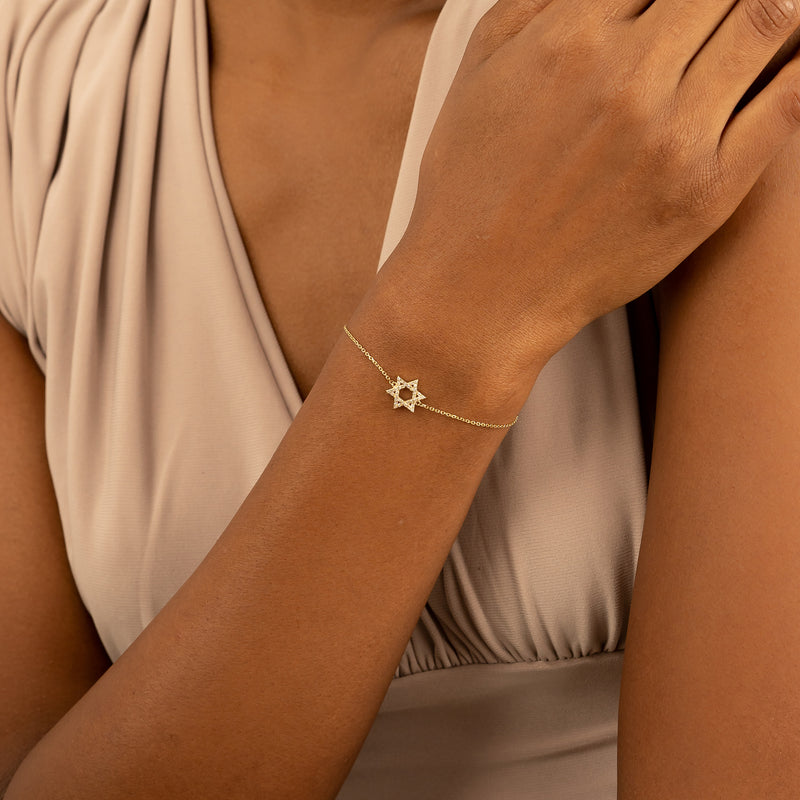 Minimalist Handmade Diamond Star Bracelet