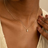 yellow hamsa necklace
