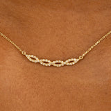 Diamond and Gold Infinity Necklace