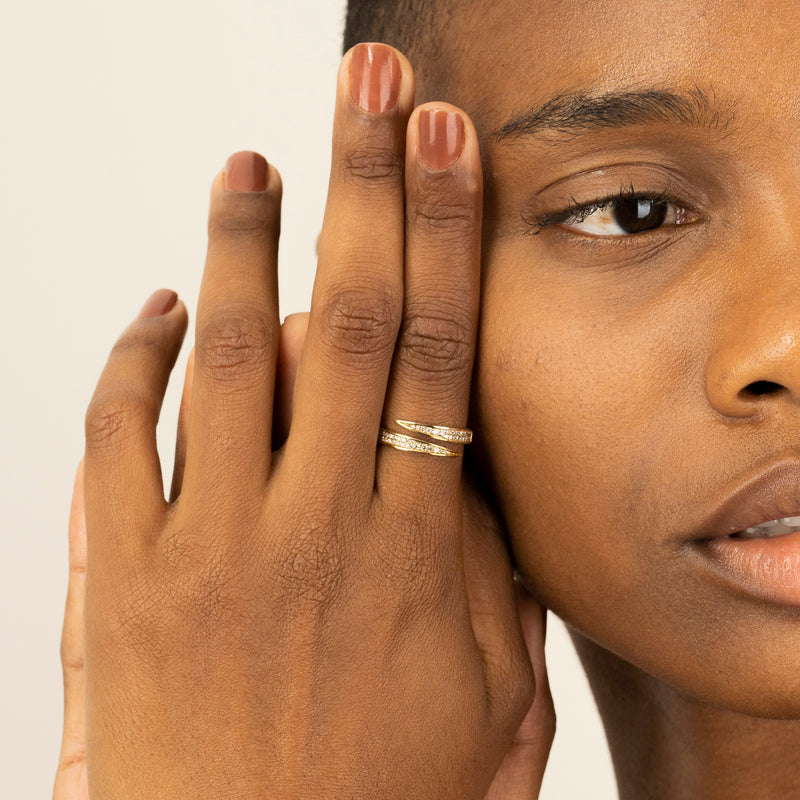Diamond Gold Statement Ring
