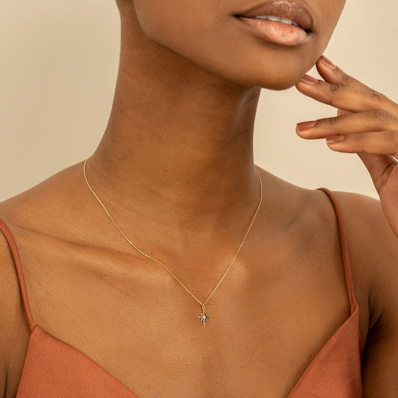 Small Diamond Starburst Necklace
