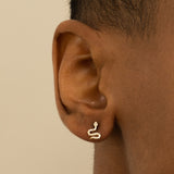 Minimalist Diamond Snake Earrings