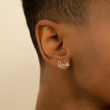 Natural Diamond Love Earrings