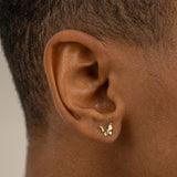 Gold Butterfly Bird Earrings