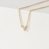 Prong Set Cluster Necklace