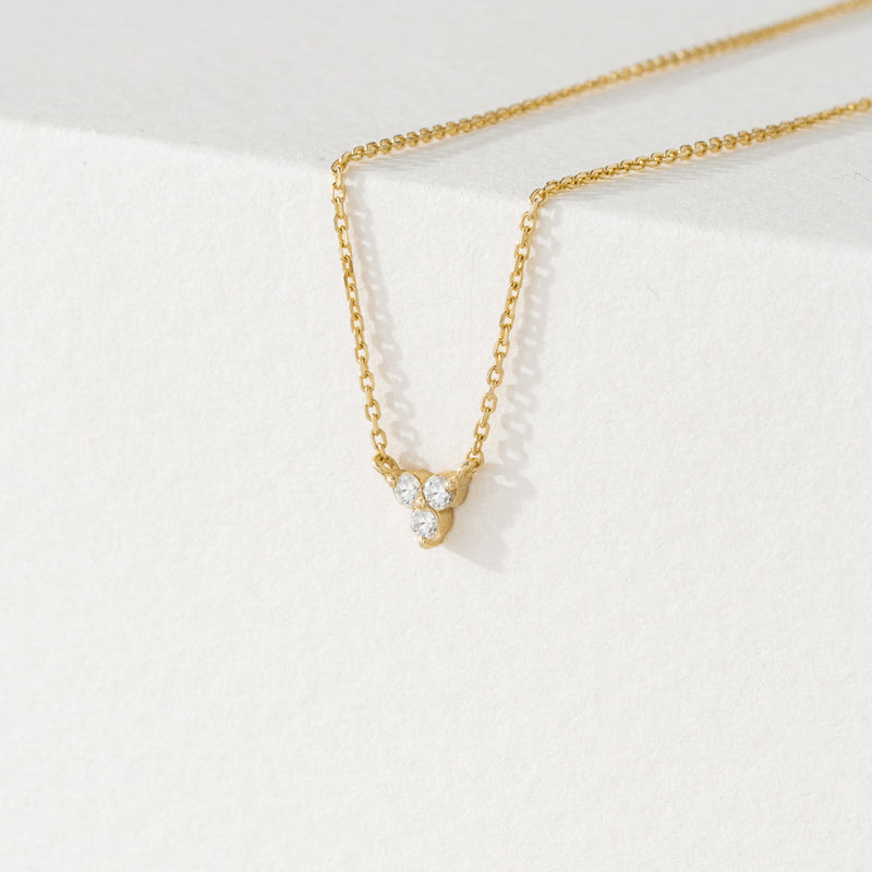 Prong Set Cluster Necklace