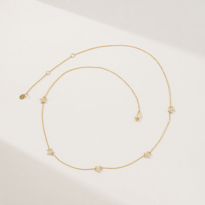 Diamond Star Station Necklace