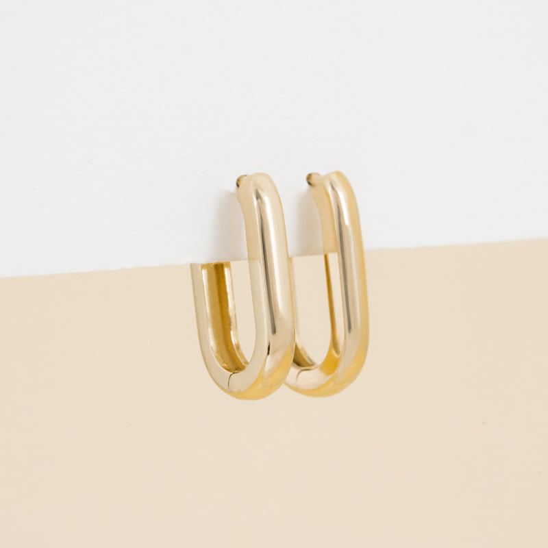 Handmade Thick Gold Huggies
