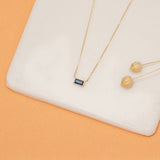 rectangular cut baguette in solid gold